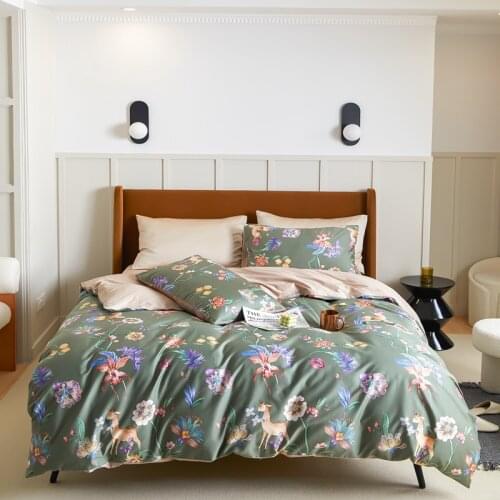 New in Russia 600TC Egyptian Cotton Printing Bedding Sets 4pcs Bed Linen Duvet Cover Set Bed Sheets Pillowcases Queen King #sw