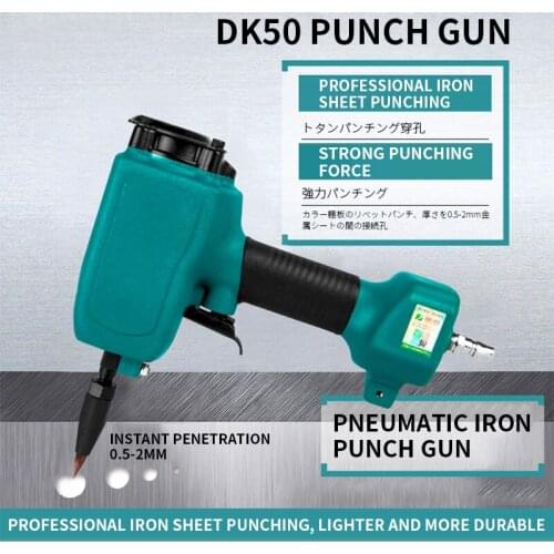 DK50 Pneumatic Punching Gun/Riveting Punch for Color Steel Shed Board 2mm Metal Sheet Rivet Puncher