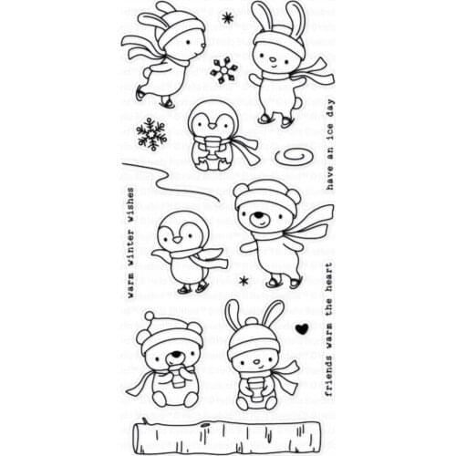 Penguin Clear Stamp Or stamp for DIY Scrapbooking/Card Making/Kids Fun Decoration Supplies A319