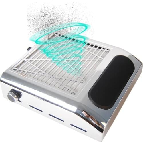 80W Nail Dust Collector Fan Vacuum Cleaner Manicure Machine with Washable Filter Speed Knob Arm Rest Pad Strong Nail Equipment