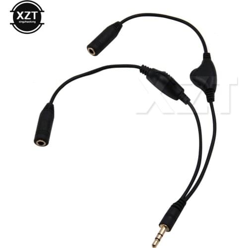 Headphone Splitter Audio Cable 3.5mm Male to 2 Female Jack Earphone Y Splitter Adapter Aux Cable for iPhone Samsung MP3 Player
