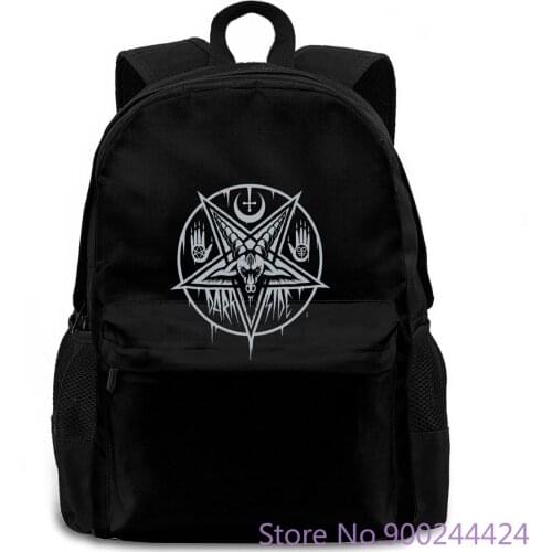 Lucifer Inverse Pentagram Homme Black Simple -d Newest women men backpack laptop travel school adult student