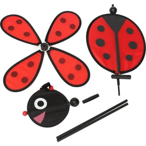 Bumble Bee / Ladybug Windmill Whirligig Wind Spinner Home Yard Garden Decor