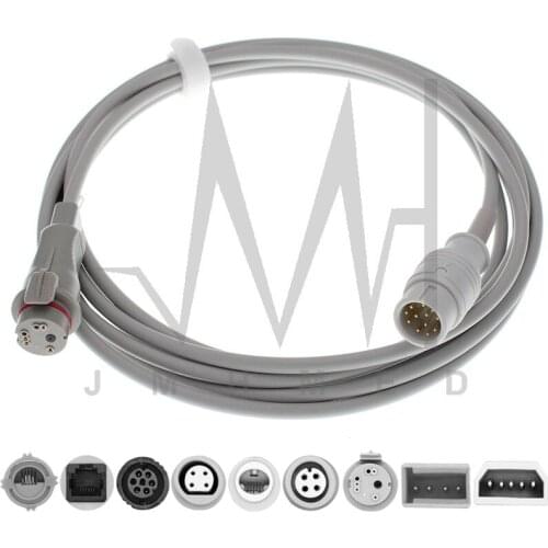 Compatible with 12pin Comen Monitor IBP Cable and Argon Philips BD Edward Medex Abbott Smith PVB Utah Pressure Transducers
