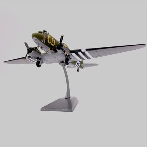 1/100 scale WWII C47 C-47 Transport aircraft airfreighter conveyor plane military aircraft airplane model toy collection