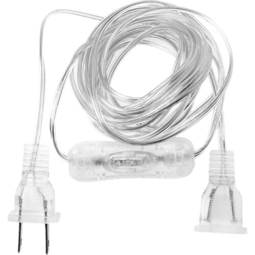 100W EU US Plug Male To Female AC Power Supply Extension Cable With Switch 3.5m