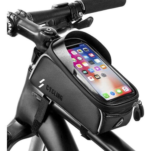 Waterproof Bicycle Bike Head Tube Bag Cycling Front Frame 6.0 inch Phone Holder