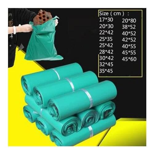 50pcs/Lots Green Courier Bags Frosted Orange Self-Seal Adhesive Storage Bag Matte New PE Envelope Mailer Postal Waterproof Bag