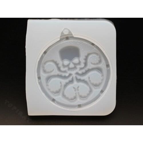 1pcs Skull Liquid Silicone Resin Mold Multi-tail For DIY Jewelry Pendant Necklace Making Tool