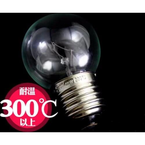 1pcs E27 220V Oven Light Bulb E27 High temperature steamer light bulb 300 degrees 40W E27 oven bulb