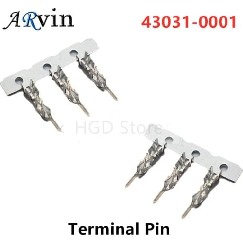 100pcs Molex Connector 43031-0001 430310001 Terminal Pin Wire Gauge 20-24AWG