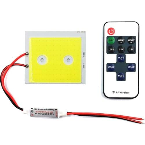 12V 20W Dimmable COB LED Light Panel LED Bulb for Car Lights Table Lamp Work Lights 70x60mm COB with Dimmer DC12V LED Board