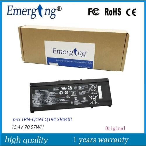 15.4V 70.07WH New Original SR04XL Laptop Battery for HP OMEN 15-CE 15-cb 15-cb014ur TPN-Q193 TPN-Q194 TPN-C133 TPN-C134 HSTNN-D