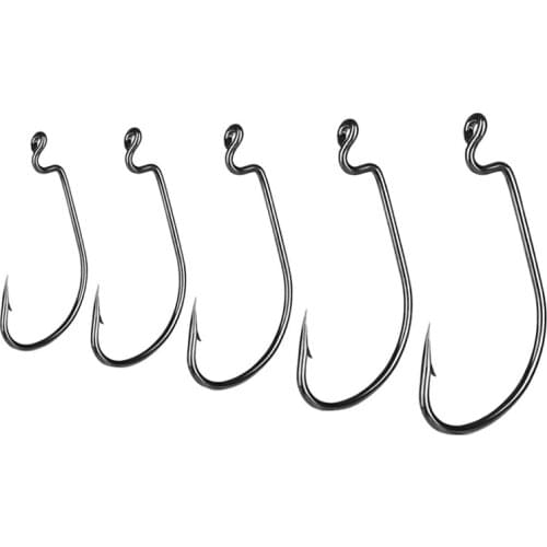 30pcs/lot Fishing Soft Worm Hooks High Carbon Steel Wide Super Lock Fishhooks Lure Softjerk Hooks 2#-3/0 Fishing Tackle