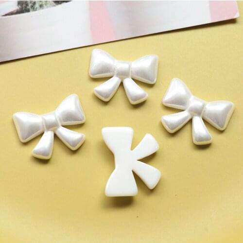 4pcs Korean new Fashion Earrings shell beads bowknot resin patch diy handmade jewelry hairpin head rope pendant material