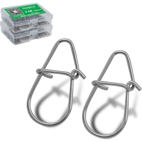 50-100pcs/box Gourd Type Stainless Steel Hook Swivel Solid Rings Safety Snaps fast Clip Lock Snap Connector Fishing Tackle Tool