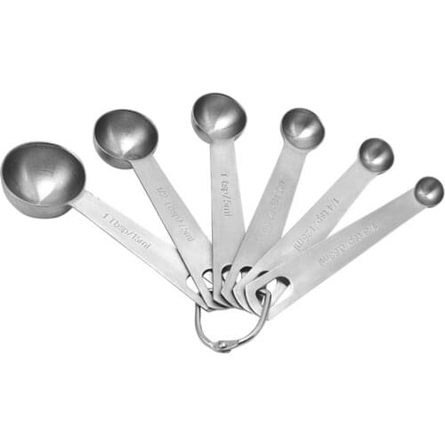 6/8/9pcs Measuring Spoons Stainless Steel Seasoning Measure Scoop Scale Ruler