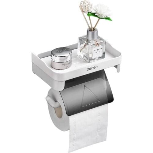 Toilet Paper Holder Wall Mount Paper Towel Rack Multi-Function Toilet Roll Holder Tissue Shelf WC Bathroom Accessories