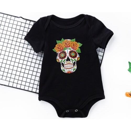 Halloween Baby Boy Girl Romper Toddler Kid Short Sleeve Cotton Triangle Jumpsuit Summer Infant Casual Clothe Outfits 0-24M