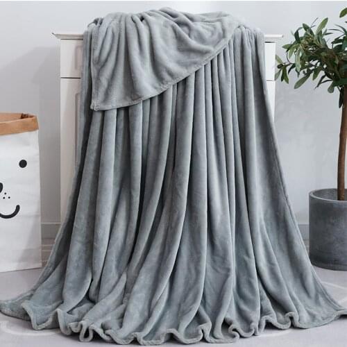 Home Textile Flannel Weighted Blanket Super Warm Soft Solid Blankets Throw on Sofa/Bed/ Travel Patchwork Bedspread Decor