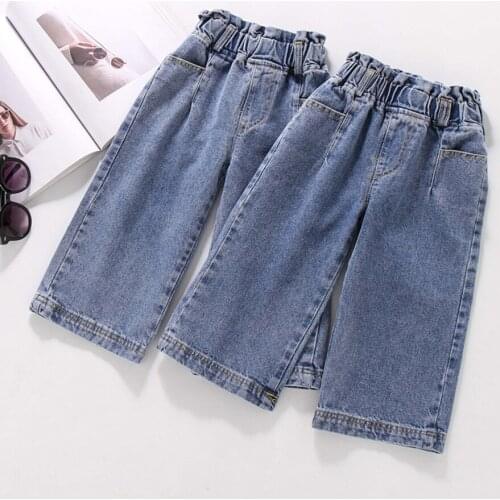 Baby Girl Jeans Solid Color Toddler Jeans Spring Autumn Jeans Infantil Casual Style Kid Clothes