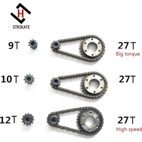 Electric skateboard DIY gear wheels kit 27 gear 9T 10T 12T 04C Chain wheel gear