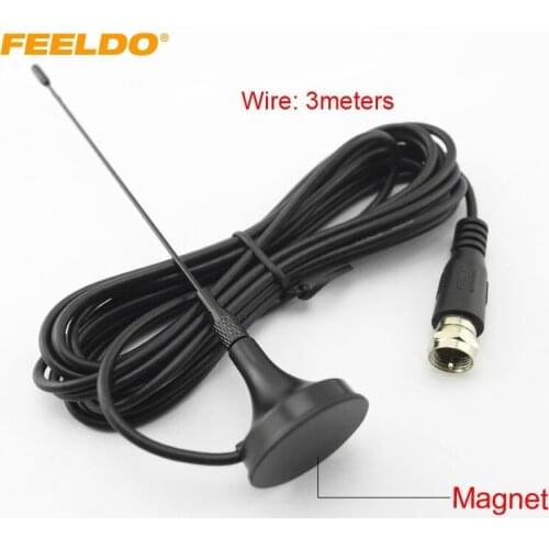 FEELDO 1PC Auto F Active Antenna with Built-in Amplifier for Digital TV Car TV Antenna#918