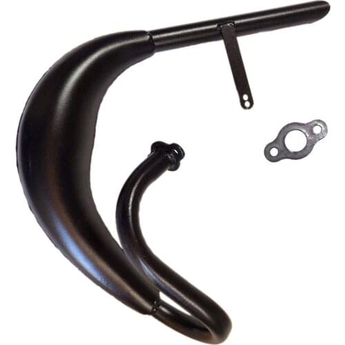 Exhaust Muffler Fatty Belly Pipe Black Fit For 50cc 80cc Bike Gas Engine Motor Parts Reduce Exhaust Noise Safely Effectively