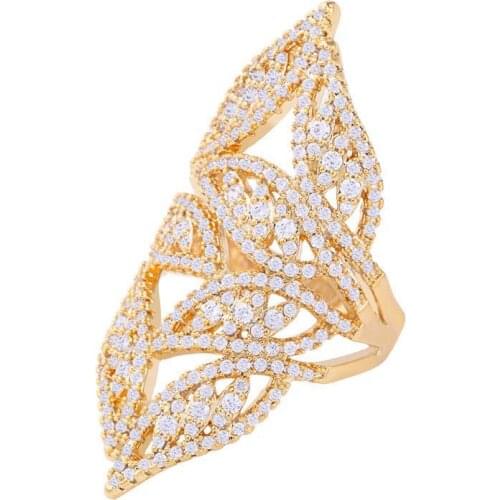 HIBRIDE Luxury Cubic Zirconia Wedding Rings for Women Bridal Engagement Wedding Jewelry CZ Female Accessories R-223