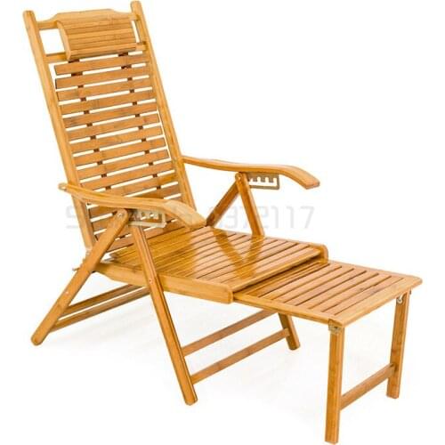 Recliner summer folding lunch break couch balcony chair elderly armchair breathable bamboo cool chair