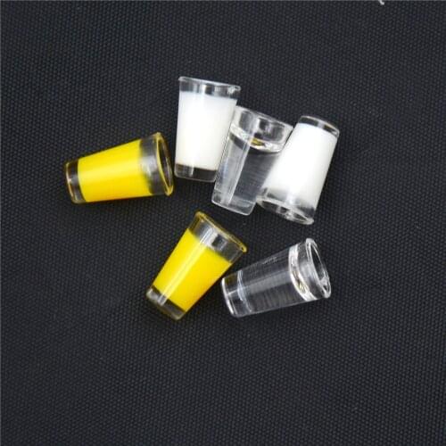 1pair 1:6 Scale Miniature Juicer Milk Bottle Cup Ducks Dollhouse Miniature Toy Doll Food Kitchen Living Crafts Landscape