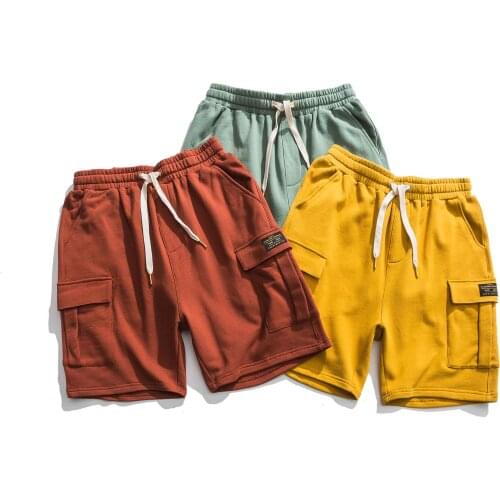 Men summer casualbaggy fit drawstring cargo shorts sweatpants