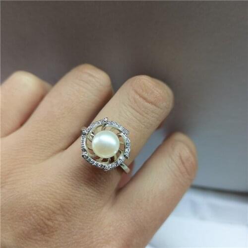 New Design Ring Base Mountings Findings Settings Adjustable Ring Jewelry Parts Fittings Accessories for Pearl Beads Stones