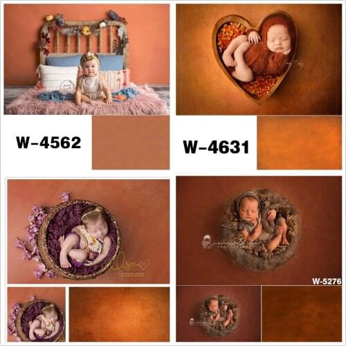 Orange Solid Texture Photography Backdrop Abstract Pure Color Newborn Baby Shower Birthday Photo Background Studio Portraits