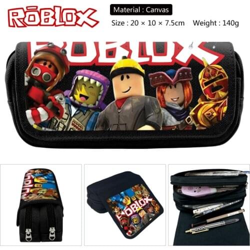 New Roblox Canvas PencilCases High Capacity Pen Bag Cute Cartoon Pencils Bags for Girl Boy Gift School Supplies Stationery Gift