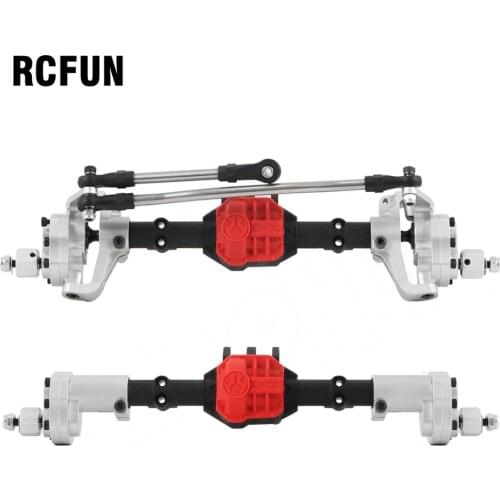 RCFUN Axial SCX10 II Alloy Front Rear Straight Complete Axle for 1/10 SCX10 II 90046 90047 RC Crawler Car Upgrade Parts