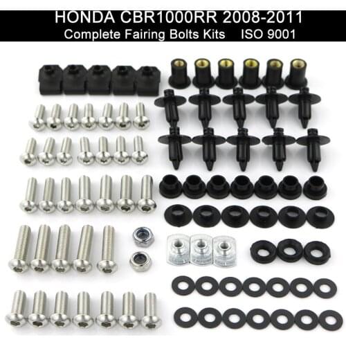 Motorcycle Full Fairing Bolts Kit Screws Washer Speed Nuts Fastener Clips Fit For Honda CBR 1000RR CBR1000RR 2008 2009 2010 2011