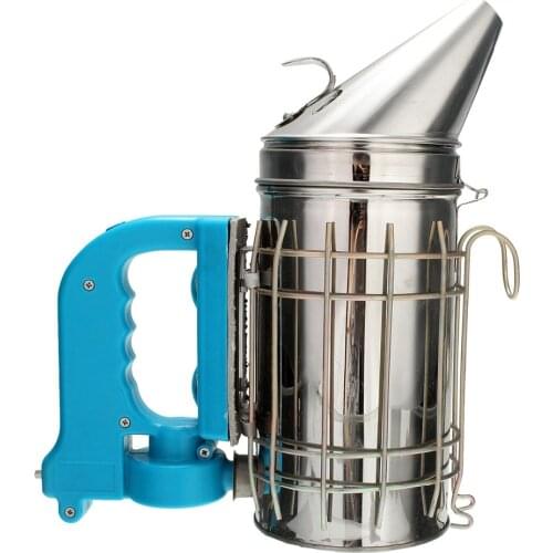 Electric Stainless Steel Bee Hive Smoker Portable Anti-scald Beekeeper Equipment Tools