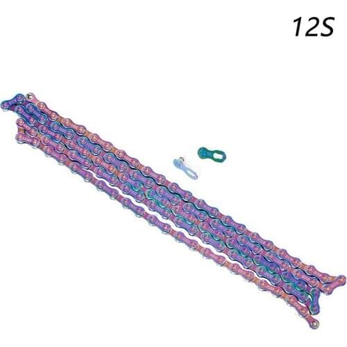 Factory direct selling colorful 12 Speed 24speed mountain bike road bike colorful chain with magic buckle road bike12speed chain