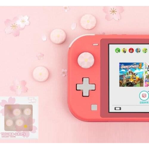 Sakura Cherry Flower Nintend Thumb Stick Grip Cap Joystick Cover For Nintendo Switch NS Lite Joy-con Controller Thumbstick Case