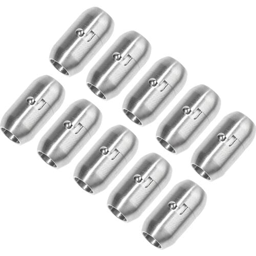 SAUVOO Stainless Steel 6mm Magnetic Clasps Leather Cord Bracelet Lace Buckle Necklace DIY Jewelry Making Accessories