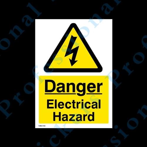 Funny Danger Electrical Hazard - Plastic Sign, Sticker - All Sizes - MISC130 Motorcycle Vinyl stickers for car Motos