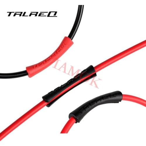 TRLREQ Bike Ultra Light Black/Red 10Pcs Frame Paint Protective Sleeve Iamok TPR Rubber Cable Tube Smart Cover Bicycle Parts