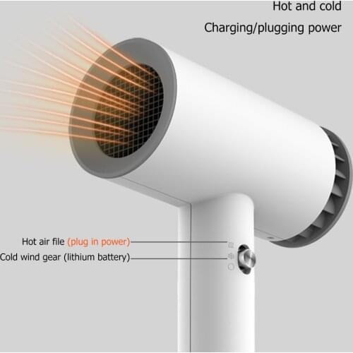 USB Cordless Hair Dryer Versatile Portable Rechargeable Smart Cordless Blow Dryer Home Salon Hairdressing Tools