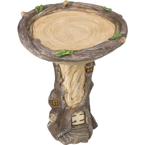 Resin Tree Bird Bath Resin Flower and Bird Bath Garden Decorations