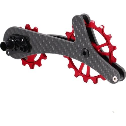 Bike Derailleur Pulley Bicycle Rear Jockey Wheel Set 16T+12T Ceramic Bearing Guide Roller Idler Lightweight Carbon Fiber