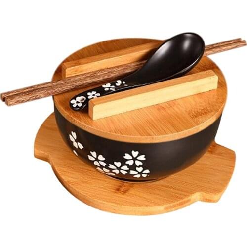 Japanese Ramen Bowls Japanese Rice Bowl Ceramic Ramen Bowl Hand Drawn Rice Bowl Retro Tableware Noodle Bowl 6.5 Inch