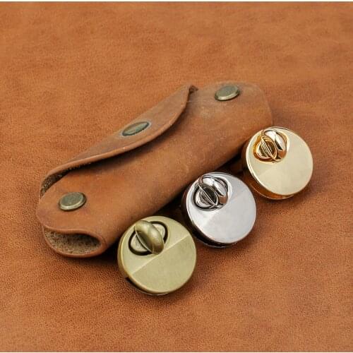 10Pcs 2.1CM Round Metal Turn Lock Replacement Twist Clasp Hardware For Ladies Handbag Purse Bag Accessories