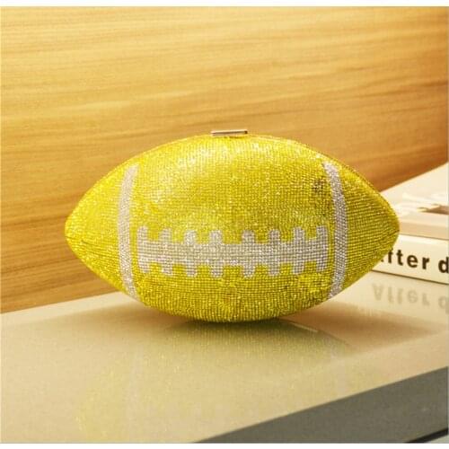 Hollow Out Women Blue/Yellow/Gold Color Crystal Clutch Bag Evening Bags Wedding Rhinestone Handbags Bridal Diamond Clutches Bags