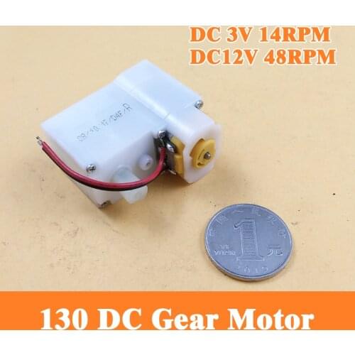 2PCS DC3V-12V Carbon Brush 130 DC Gear Motor Flat Shaft For DIY Robot Arm